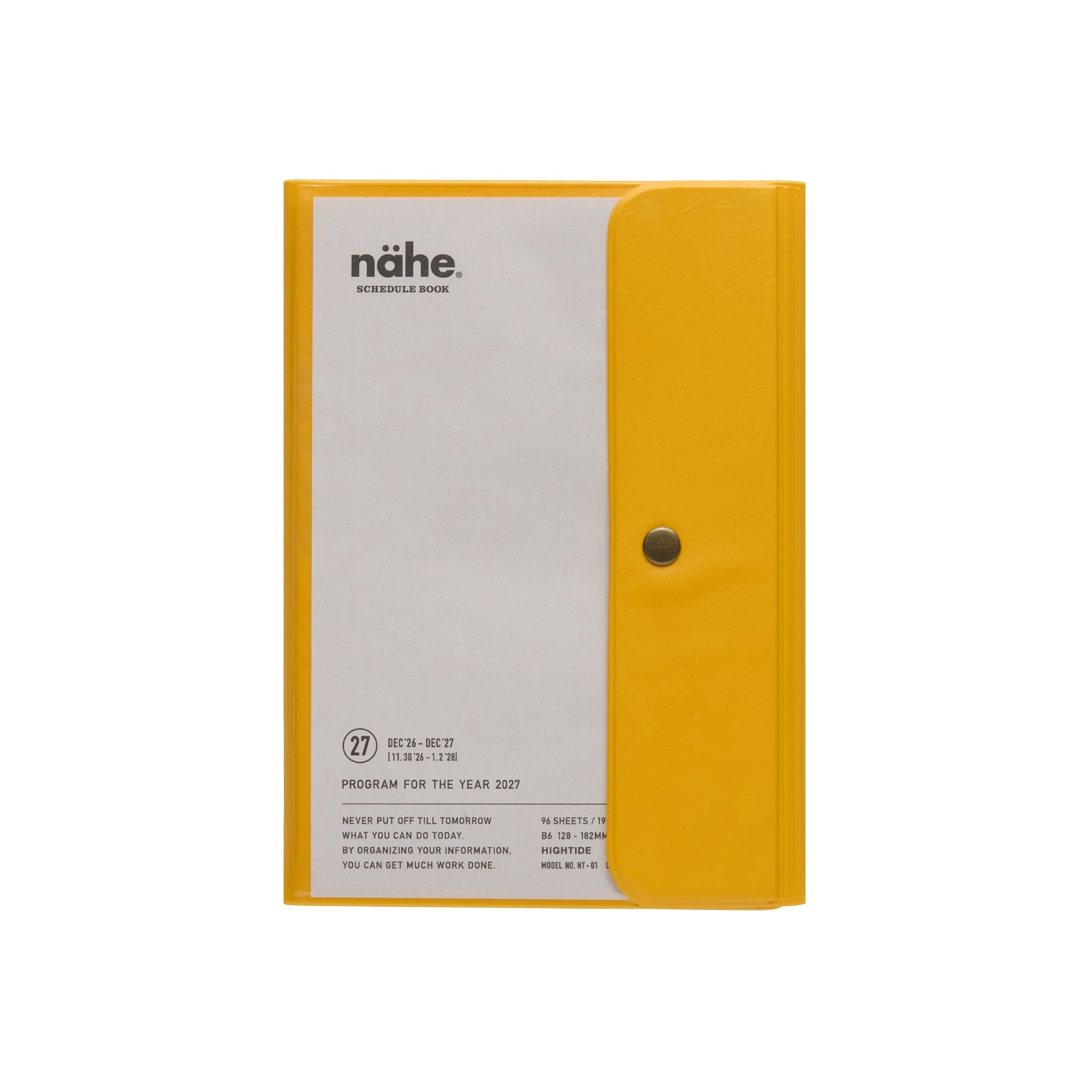 Hightide - Agenda semanal 2027 Nahe B6 Free | Yellow — portada