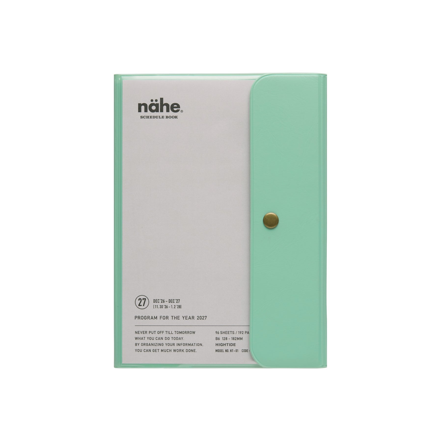 Hightide - Agenda semanal 2027 Nahe B6 Free | Mint — portada