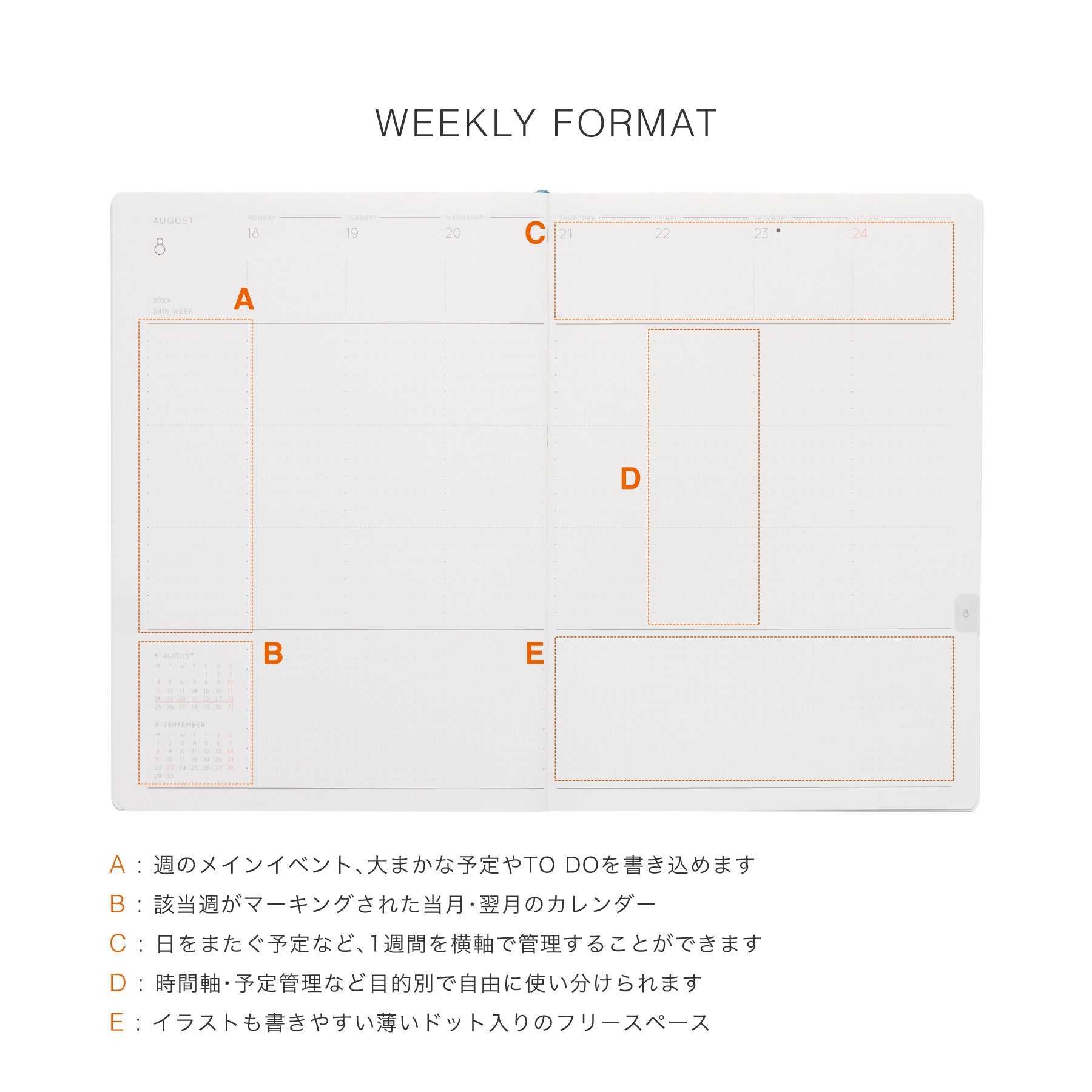 Hightide - Agenda semanal 2027 Nahe B6 Free | Mint — detalle e interior de la colección