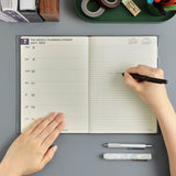 Hightide - Agenda semanal 2027 Minute Manager A5 LEFT | Black — detalle e interior de la colección