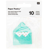 Rico Design - Pack de 10 Mini Sobres 3x4,5 cm | Turquesa