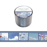 MIND WAVE - Cinta adhesiva Transparente de 30mm Film | Blue