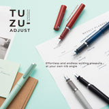 Sailor – TUZU Adjust Fountain Pen - Pluma Estilográfica, convertidor y cartucho | Gray  - Plumín (M)
