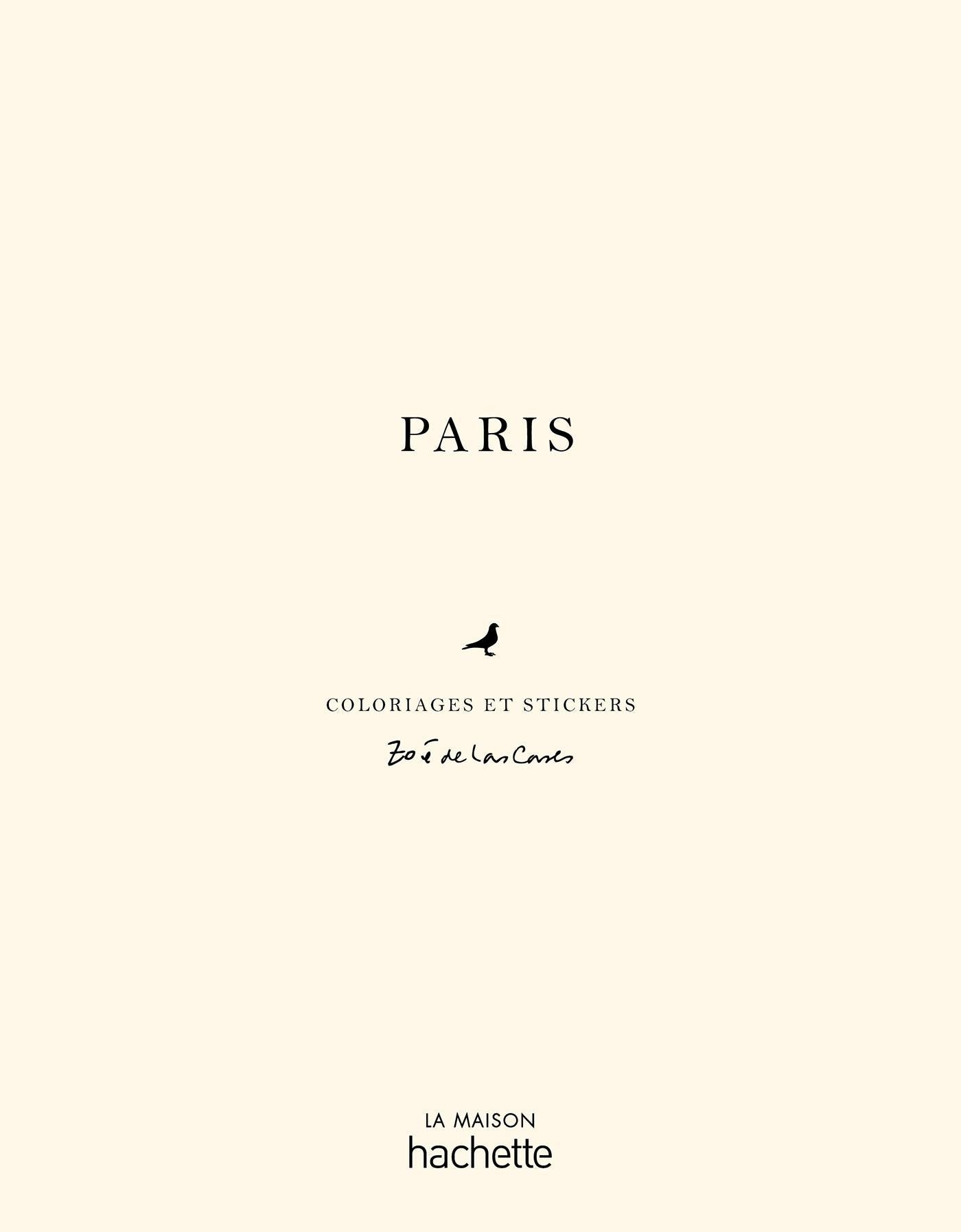 Libro para colorear y pegatinas Paris de Zoé de Las Cases – interior 1