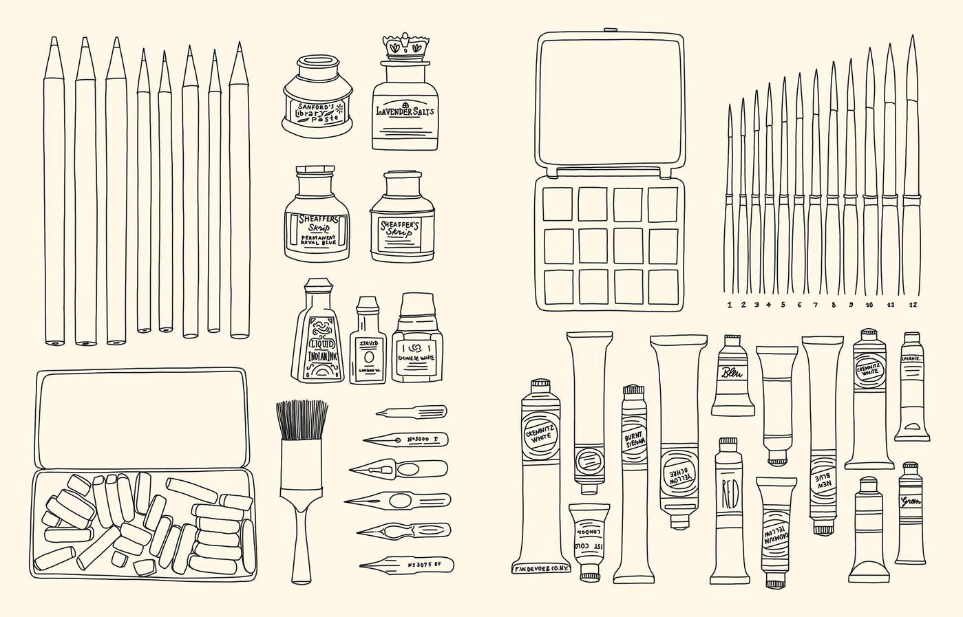 Libro para colorear y pegatinas Paris de Zoé de Las Cases – interior 3