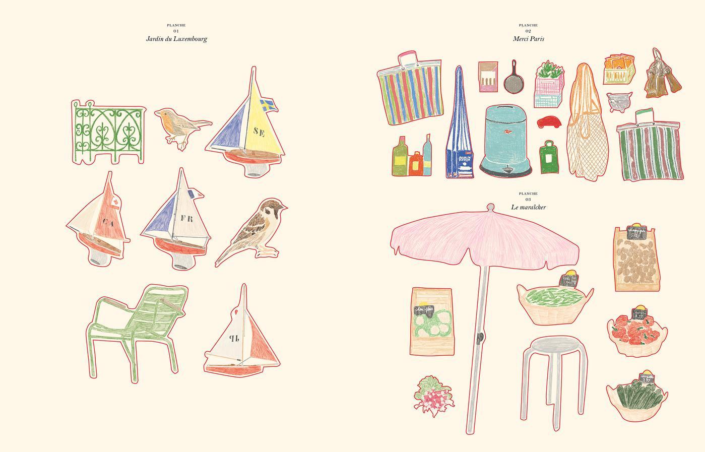 Libro para colorear y pegatinas Paris de Zoé de Las Cases – interior 6