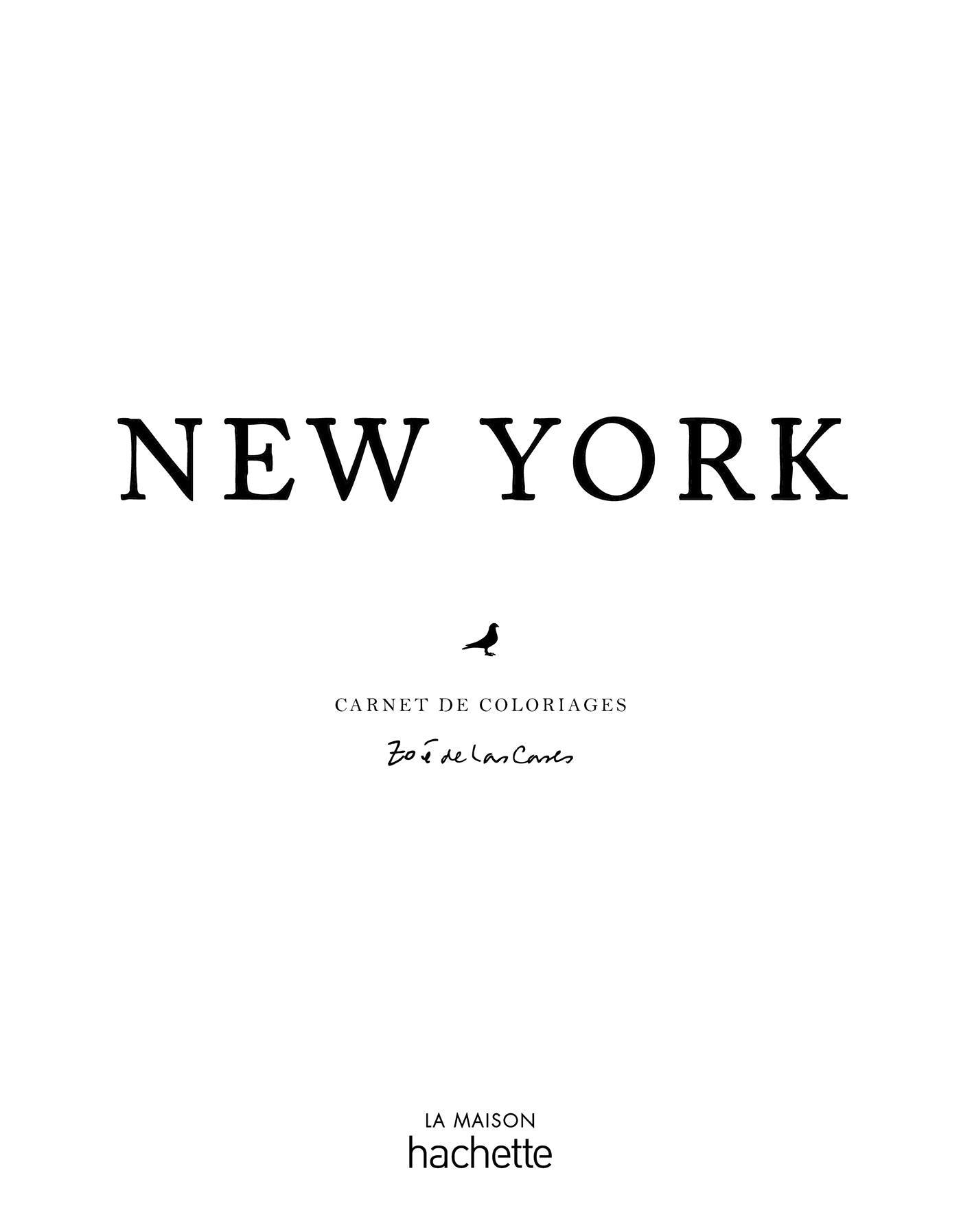 Libro para colorear New York de Zoé de Las Cases – interior 1