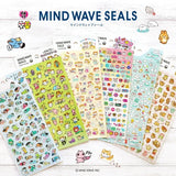 MIND WAVE - Original Designs Seals Stickers | Little Mewny