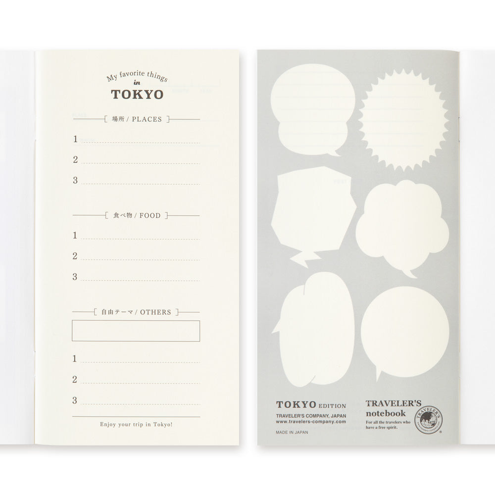 Traveler's Company -  TRAVELER'S notebook TOKYO Edition Recambio Postcard | Regular Size