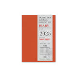 Traveler's Company - TRAVELER'S notebook Diary Monthly 2025  Jan-Dec | Passport Size  