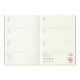 Traveler's Company - TRAVELER'S notebook Diary 2025  Julio-Dic | Passport Size | Agenda Semanal y Notas