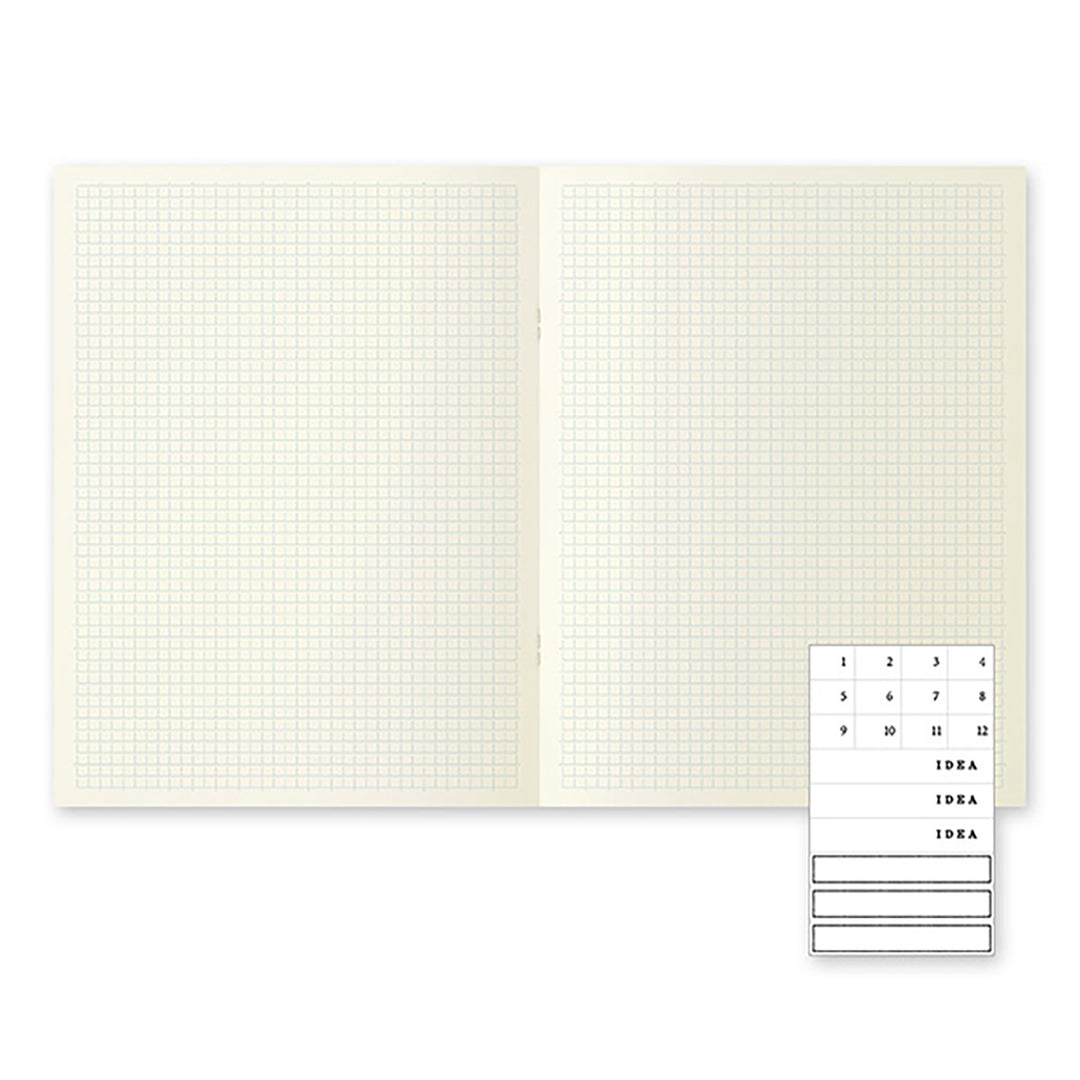 Midori MD Paper - MD Notebook Light A4 - Pack of 3 notebooks | Grid