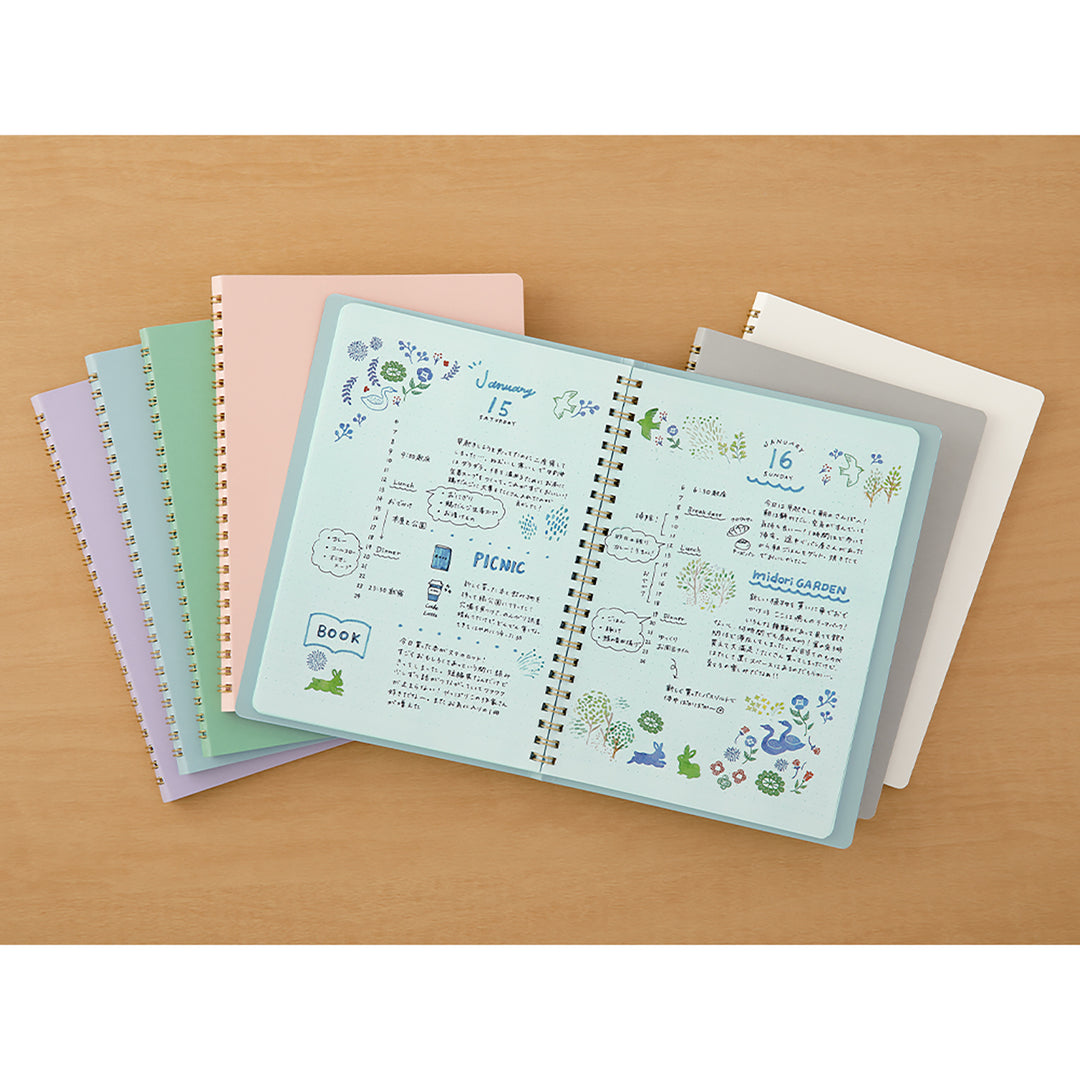 Midori - Ring Notebook A5 Color | Cuaderno con Malla de Puntos | Gray