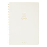 Midori - Ring Notebook A5 Color | Cuaderno con Malla de Puntos | White