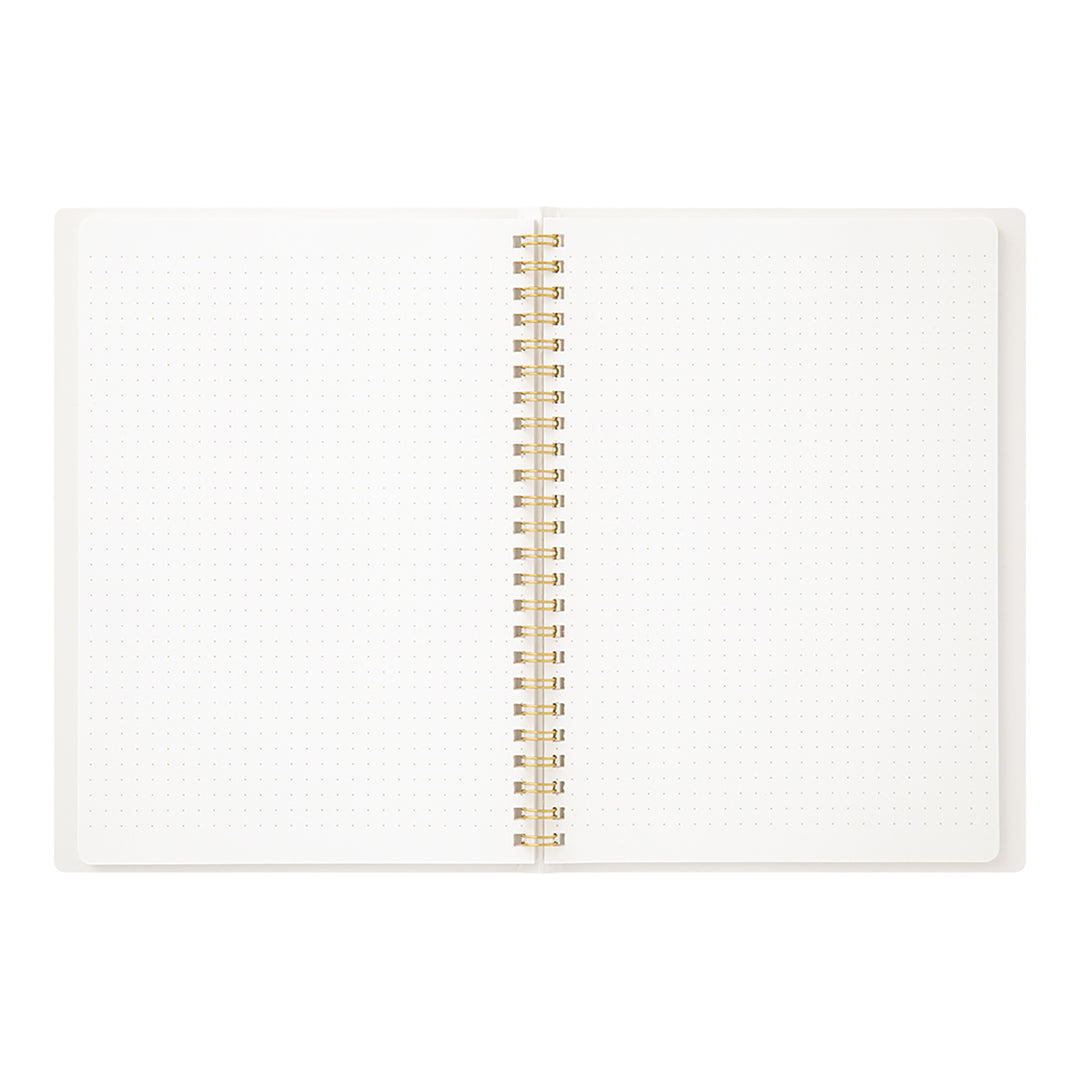 Midori - Ring Notebook A5 Color | Cuaderno con Malla de Puntos | White