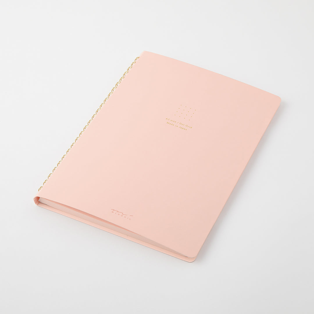 Midori - Ring Notebook A5 Color | Cuaderno con Malla de Puntos | Pink