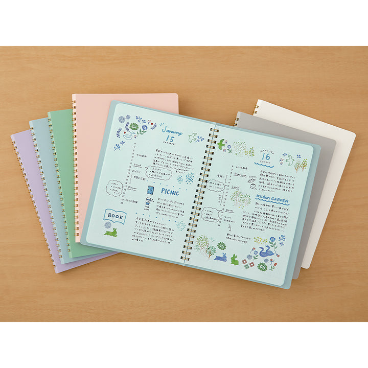 Midori - Ring Notebook A5 Color | Cuaderno con Malla de Puntos | Green