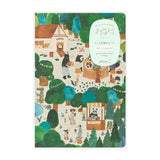 Midori - Yuru Log Notebook (B6) Cuaderno con Malla de Puntos | Forest Animal