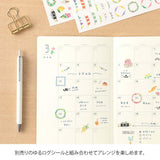 Midori - Yuru Log Notebook (B6) Planificador Mensual Sin Fechas | Free Diary Monthly