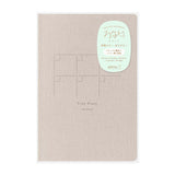 Midori - Yuru Log Notebook (B6) Planificador Mensual Sin Fechas | Free Diary Monthly