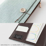 Midori - Yuru Log Notebook Cover (B6) Cloth | Light Blue