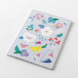 Midori - Yuru Log Notebook (B6) Dot Grid Notebook | Floral