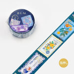 BGM - Washi Tape | Post Office - Plant Blue