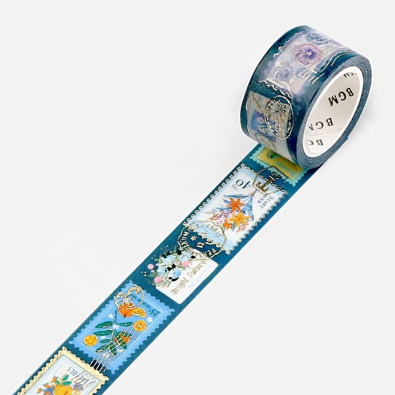 BGM - Washi Tape | Post Office - Plant Blue