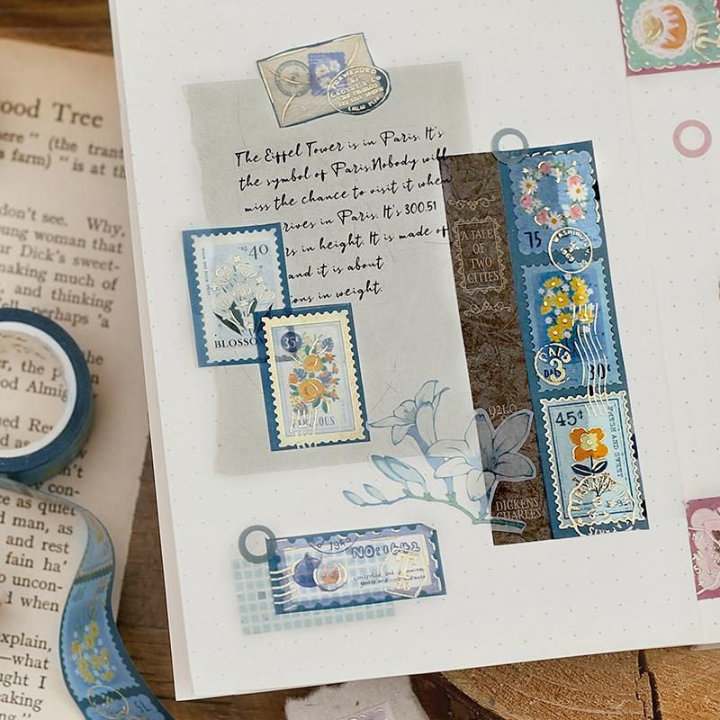 BGM - Washi Tape | Post Office - Plant Blue