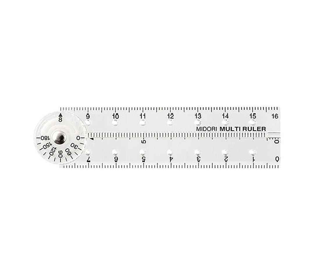 Midori - Regla Multi Ruler 16 cm | Transparente