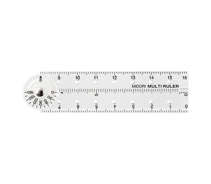 Midori - Regla Multi Ruler 16 cm | Transparente