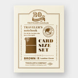 Traveler's Company - TRAVELER'S notebook Card Size 20th Anniversary Set | Brown