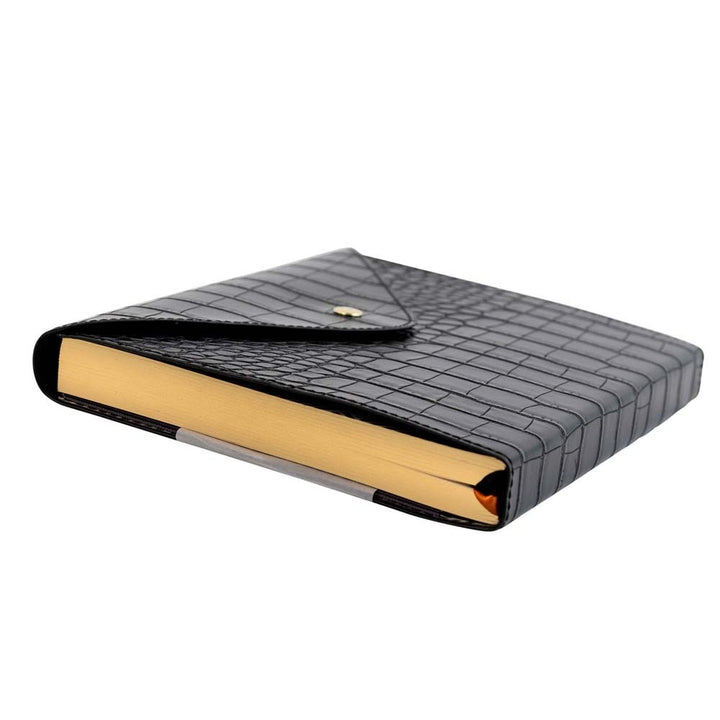 ARTEBENE - MAJOIE Notebook A5 Vegan Leather Croc | Dotted | Black