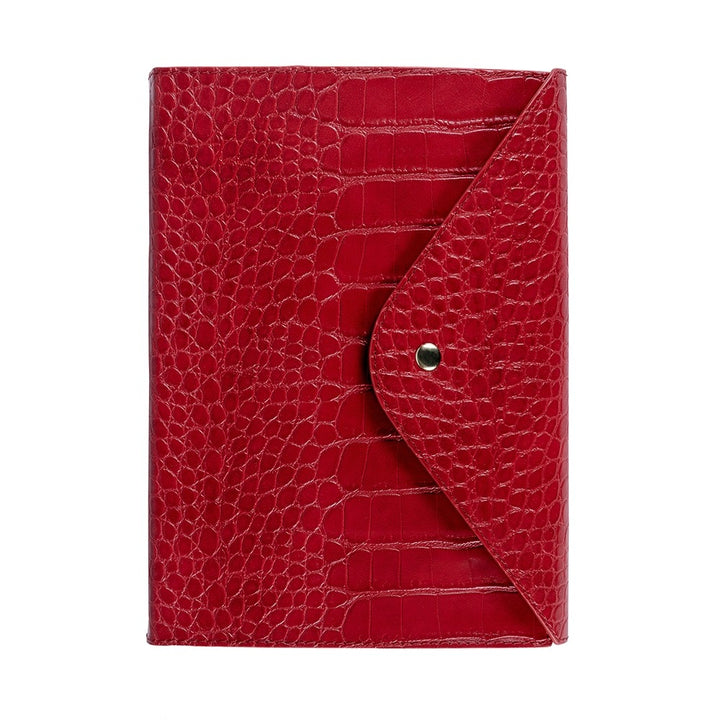 ARTEBENE - MAJOIE Notebook A5 Vegan Leather Croc | Dotted | Red