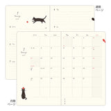 Midori – Agenda 2026 Semanal Book Style Diary  B6 | Cat Gray