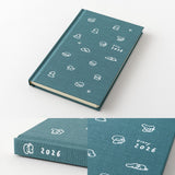 Midori – Agenda 2026 Semanal Book Style Diary  B6 | Dog Blue Green
