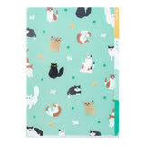 Midori - 3 Pocket Folder A4 | Cats