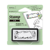 Midori - Paintable Stamp Pre-inked Half Size - Stationery