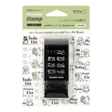 Midori - Sello Paintable Rotating Stamp Dial | List - Listas de tareas