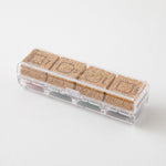 Set de Sellos Midori Yuru Log Frame - Pack de 4