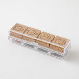 Set de Sellos Midori Yuru Log Frame - Pack de 4