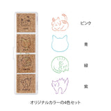 Set de Sellos Midori Yuru Log - Cat