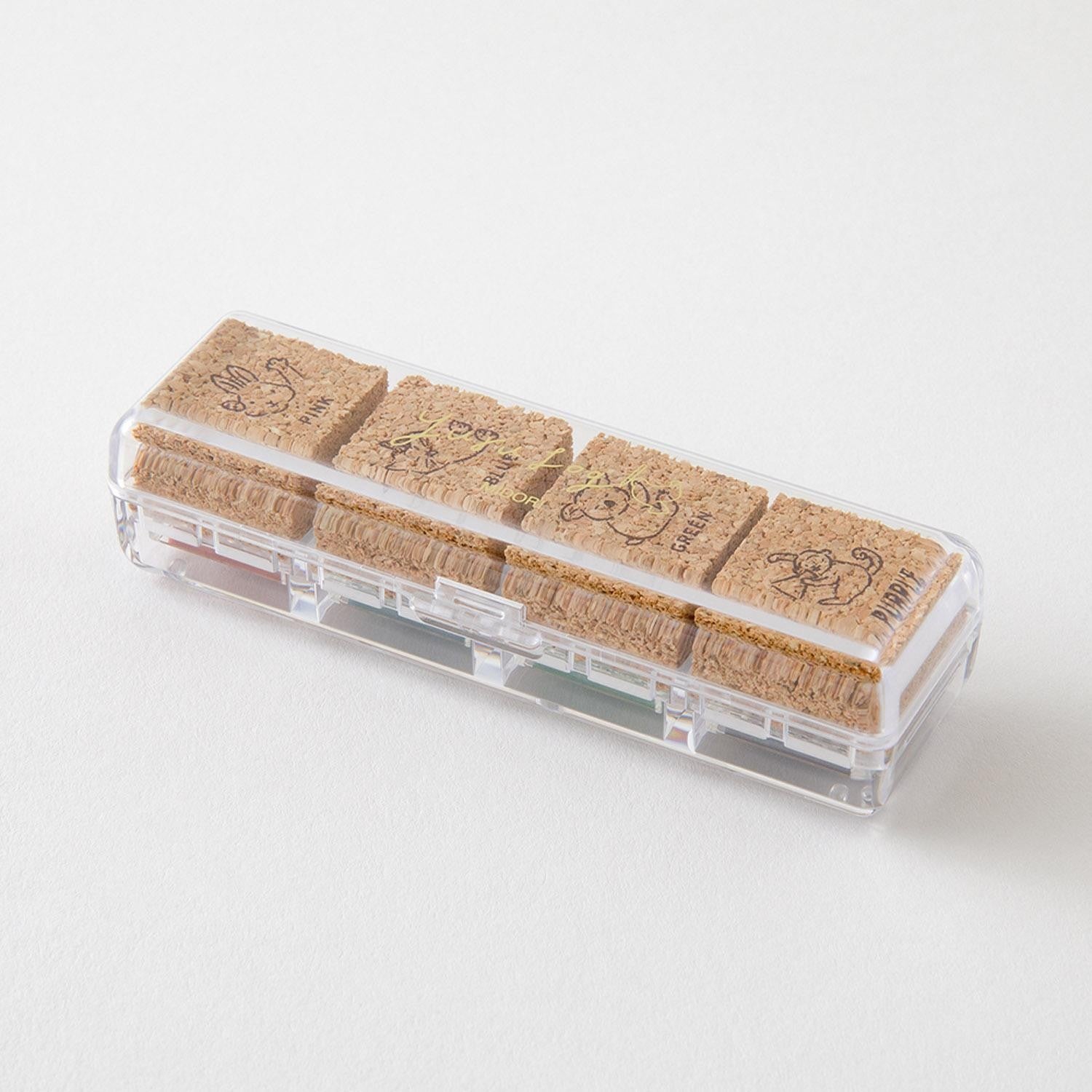 Midori Yuru Log Pre-inked Stamp - Animal Poses