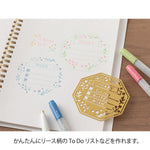 Plantilla Midori Motif Template - Wreath