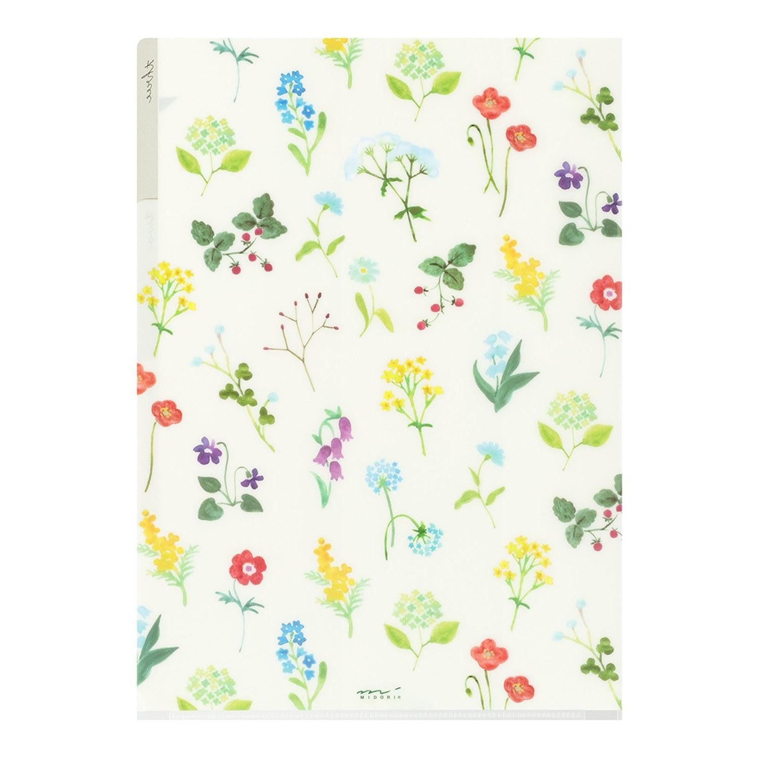 Midori - Folder  3 Bolsillos A4 | Flowers C