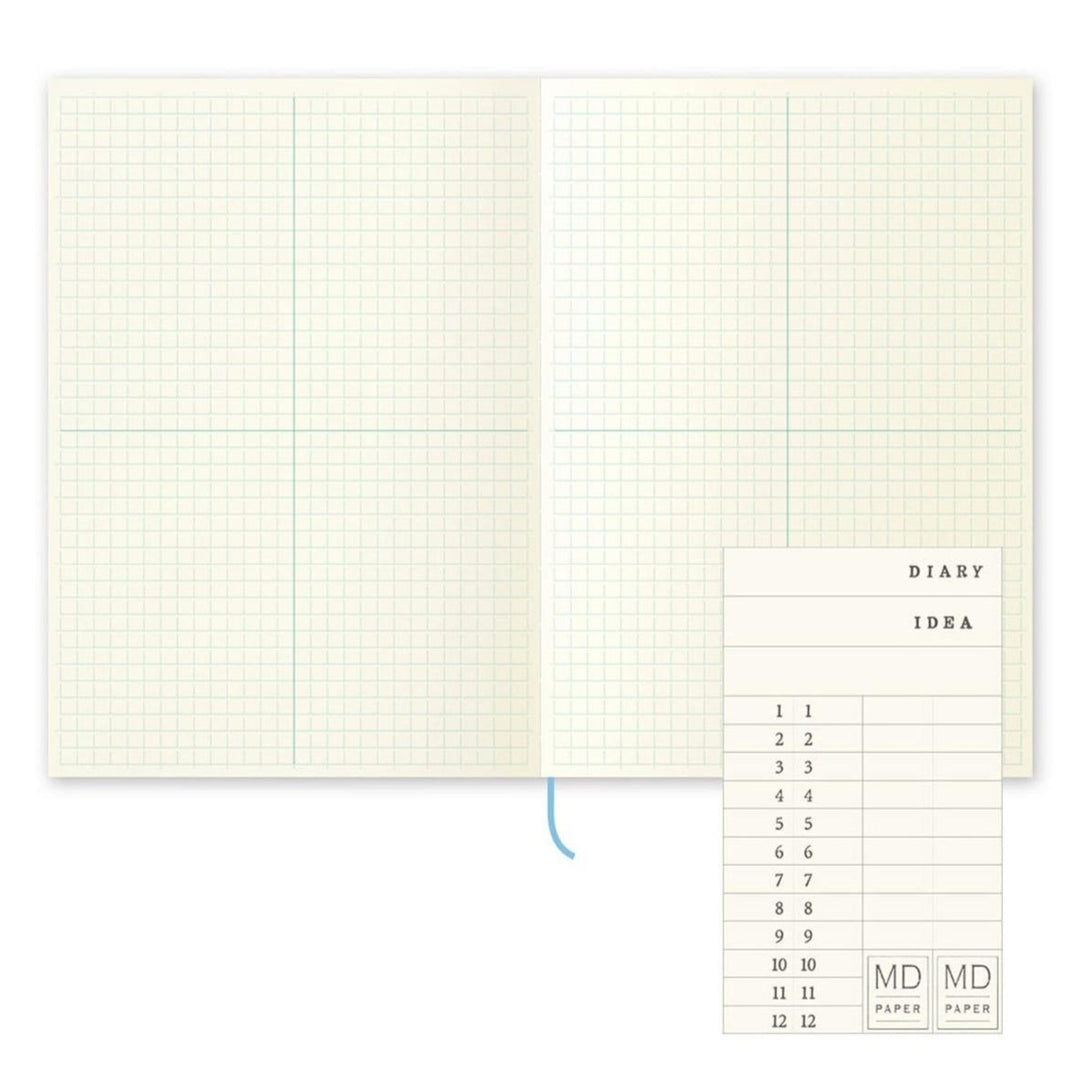 Midori MD Paper - MD Notebook Journal - Notebook | A5 | Grid block
