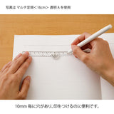 Midori - Regla Multi Ruler 16 cm | Rosa