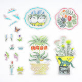 Hobonichi - Pegatinas iyo okumi: Transparent Embroidery Sticker Set - My Garden