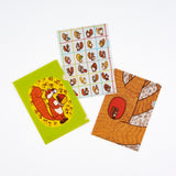 Hobonichi - 100%ORANGE Hobonichi Folder Set de 3 para tamaño A6  (Squirrel’s Moving Day)