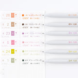 Hobonichi - TSUKI no IRO Uniball One 0.38mm Set of 6 with Case | Jan-June